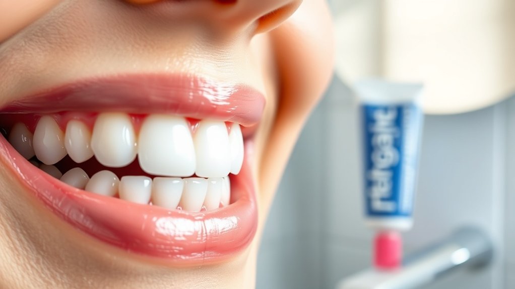 natural tooth whitens surface